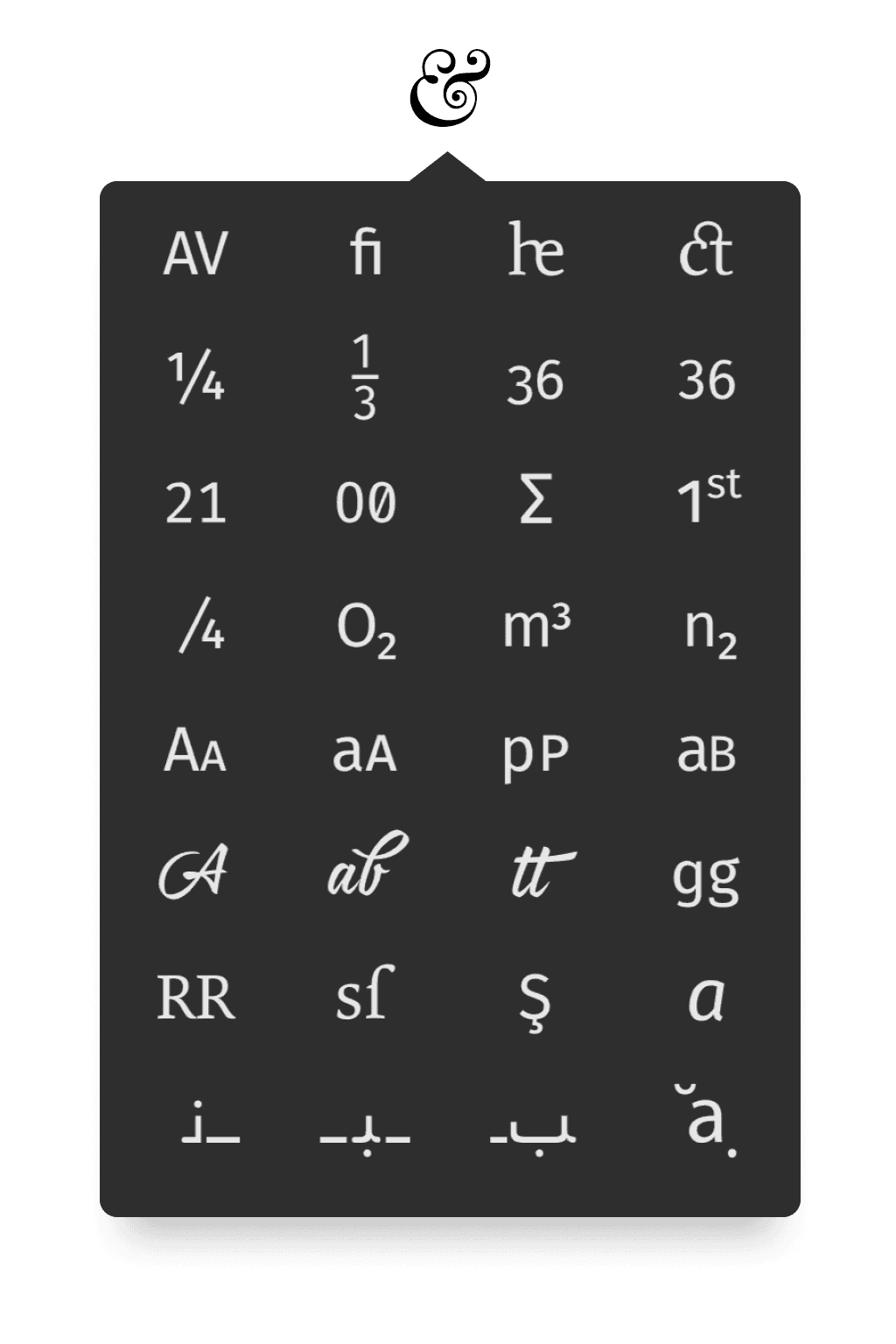 OpenType Features