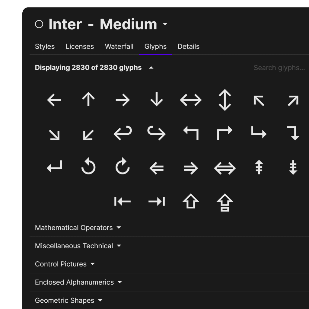 Glyphs+